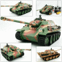 Радиоуправляемый танк Jangpanther 1:16 (дым, свет, звук, стрельба шариками, 54 см)